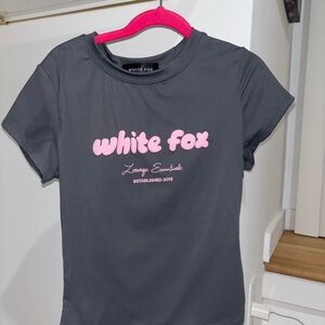 Gray and Pink White Fox T-Shirt